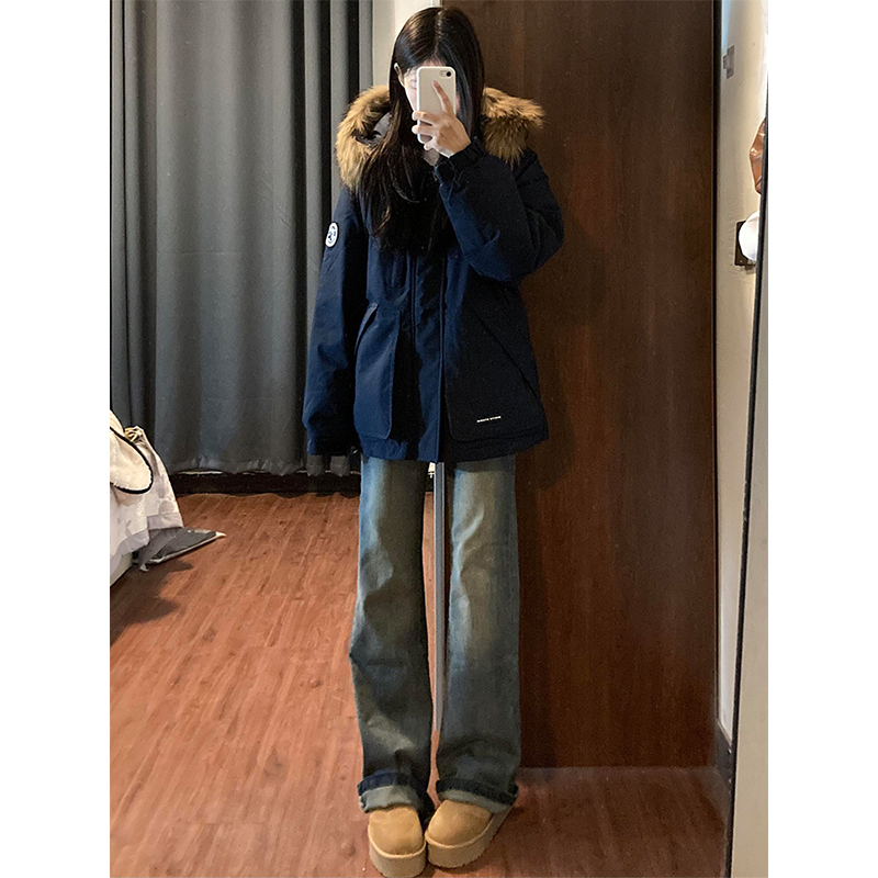 特大码韩版ins学院风时尚棉衣女