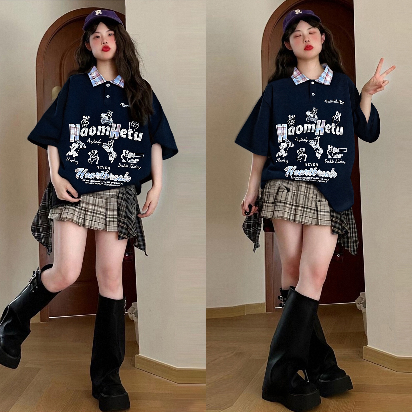 大码女装胖mm巨显瘦穿搭短袖上衣