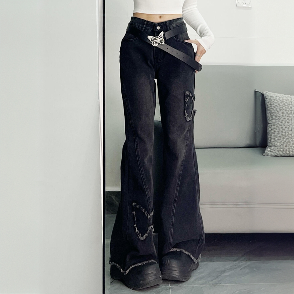 300斤大码高街辣妹风牛仔裤女裤