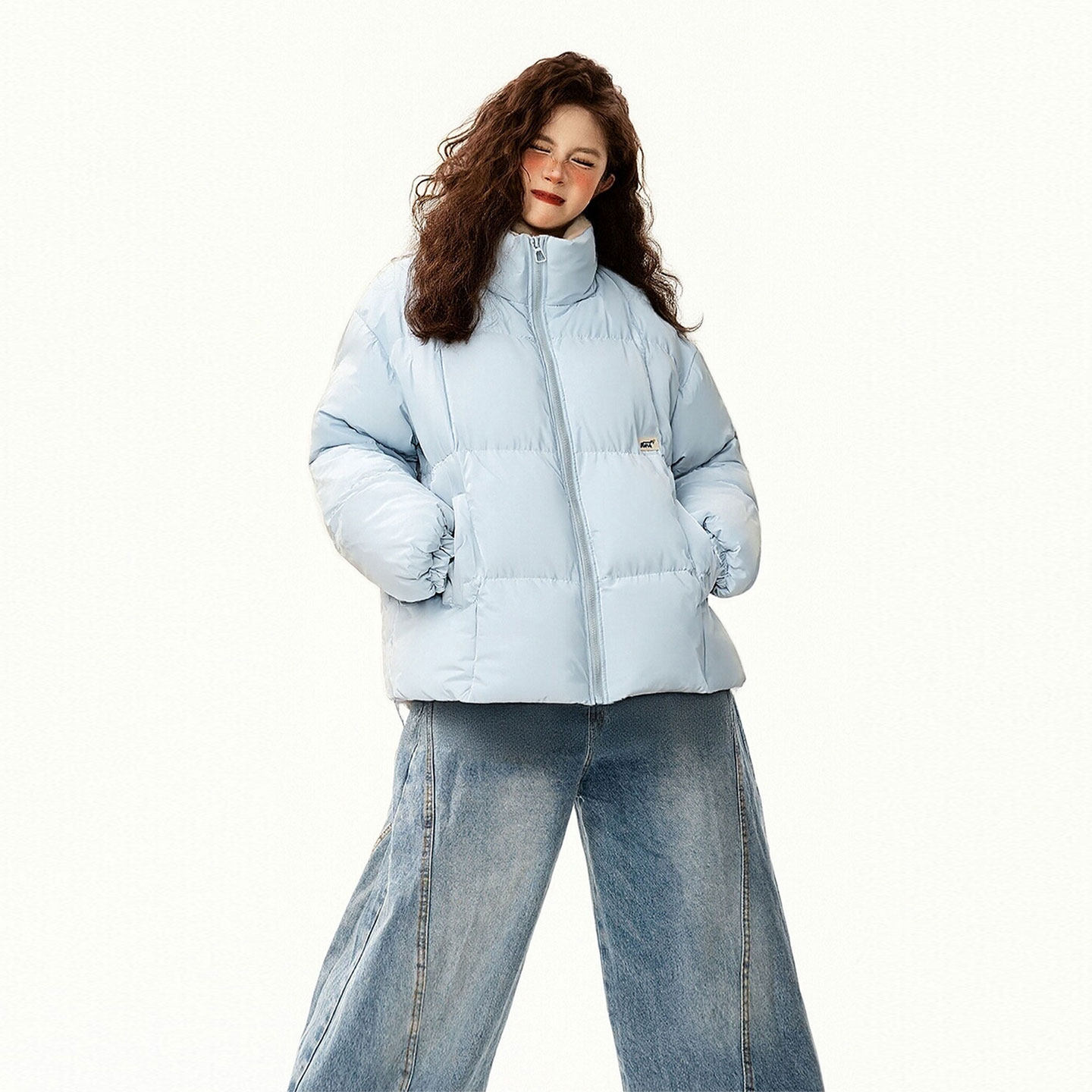 大码女装胖mm高级感显瘦加厚蓝色外套女冬季休闲百搭宽松保暖棉服,女装/女士精品,大码棉服,淘宝优惠券,粉丝福利购,淘宝优惠卷