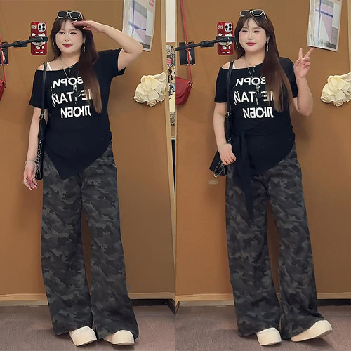 特大码女装设计感小众别致t恤女