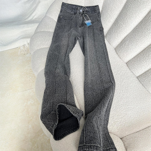 胖mm大码小个子显瘦遮肉牛仔裤女