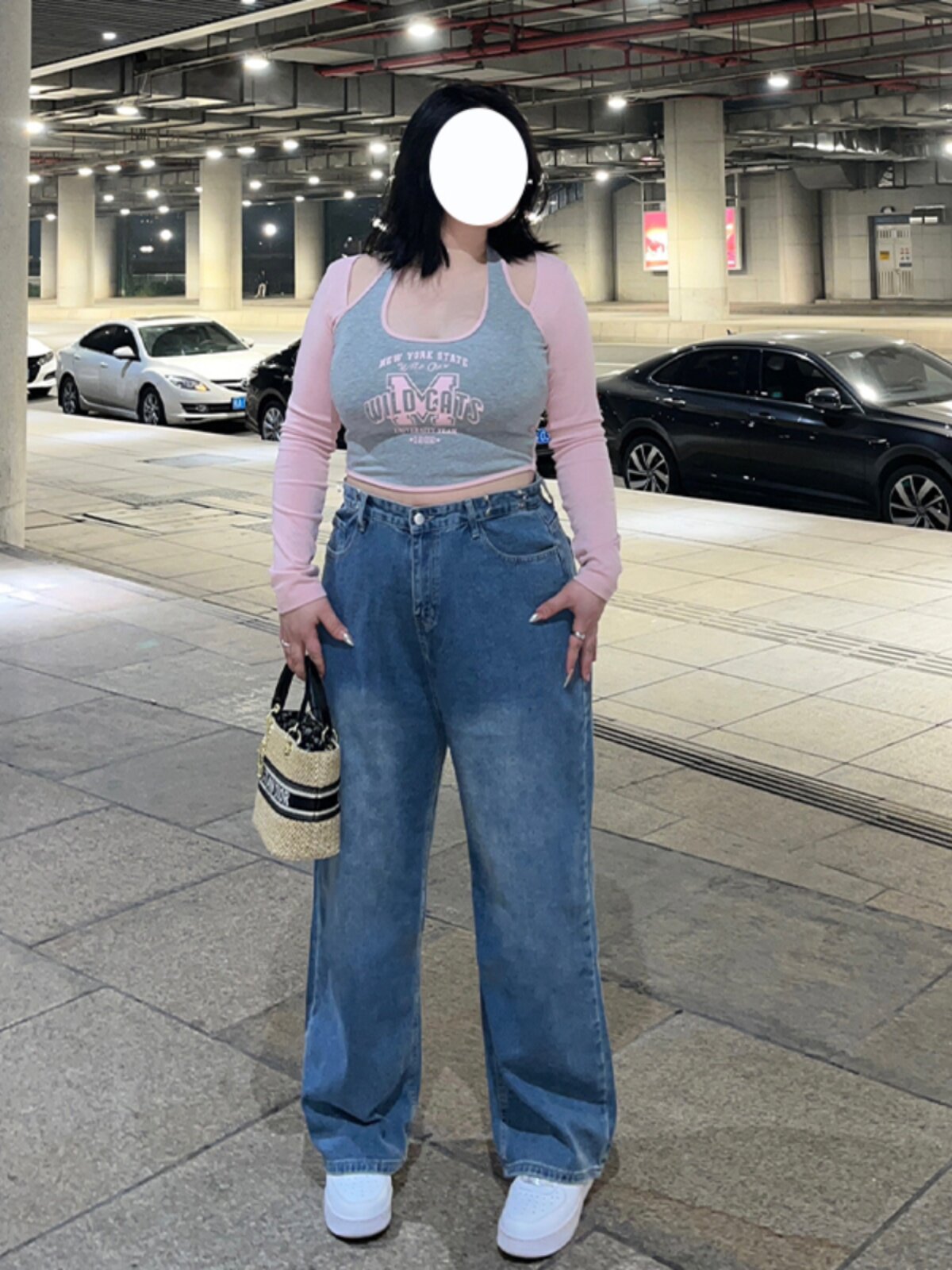 KING SIZE FAT MM SUMMER NEW LOOSE THIN STRAIGHT LEG JEANS WOMENS PEAR SHAPE BODY RETRO WIDE LEG PANTS TIDE