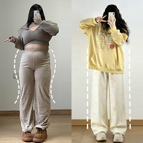 大码胖mm慵懒风百搭显瘦牛仔裤女