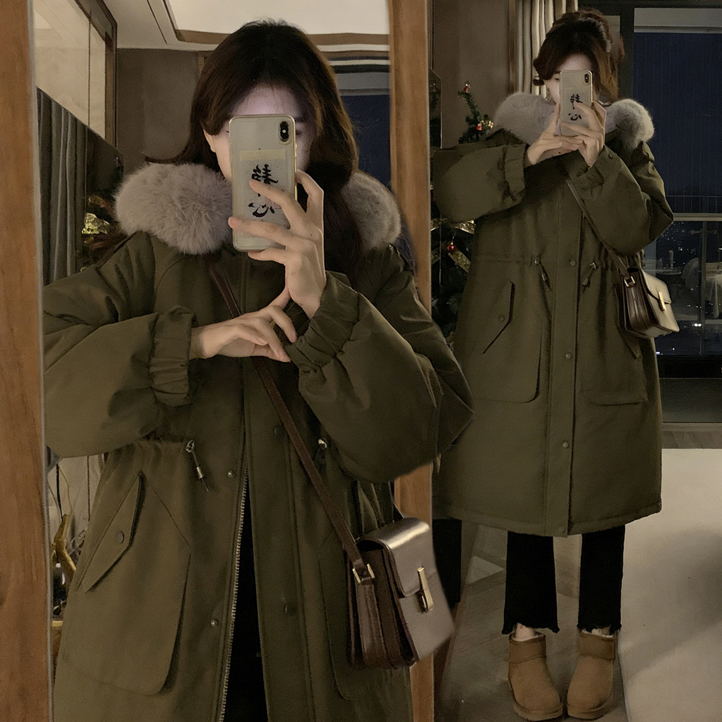 特大码女装简约设计感百搭棉衣女