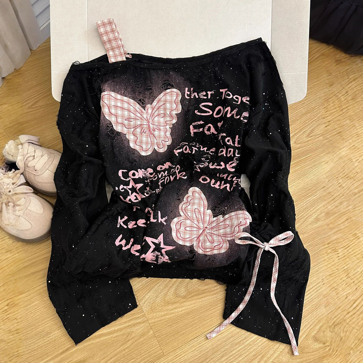 大码女装胖mm抽绳设计辣妹上衣潮