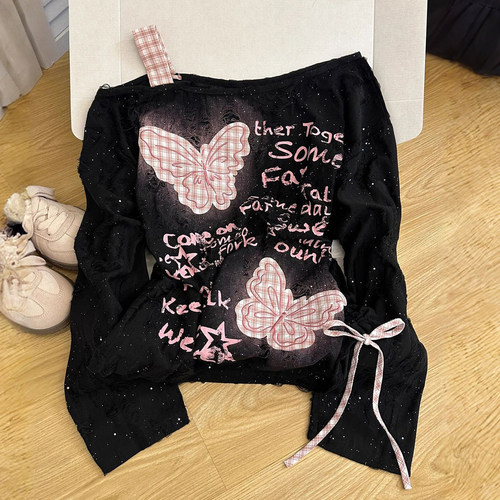 大码女装胖mm抽绳设计辣妹上衣潮