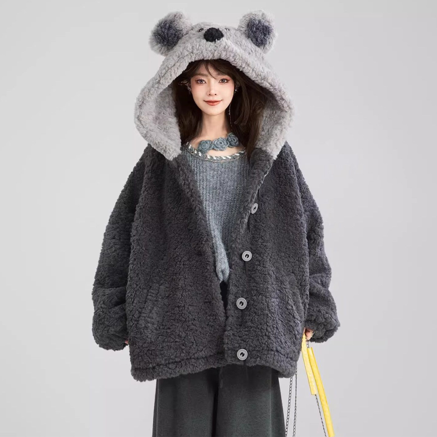 胖mm大码女装深灰色加厚保暖棉服外套女秋冬新款宽松显瘦加绒棉衣,女装/女士精品,大码棉服,淘宝优惠券,粉丝福利购,淘宝优惠卷