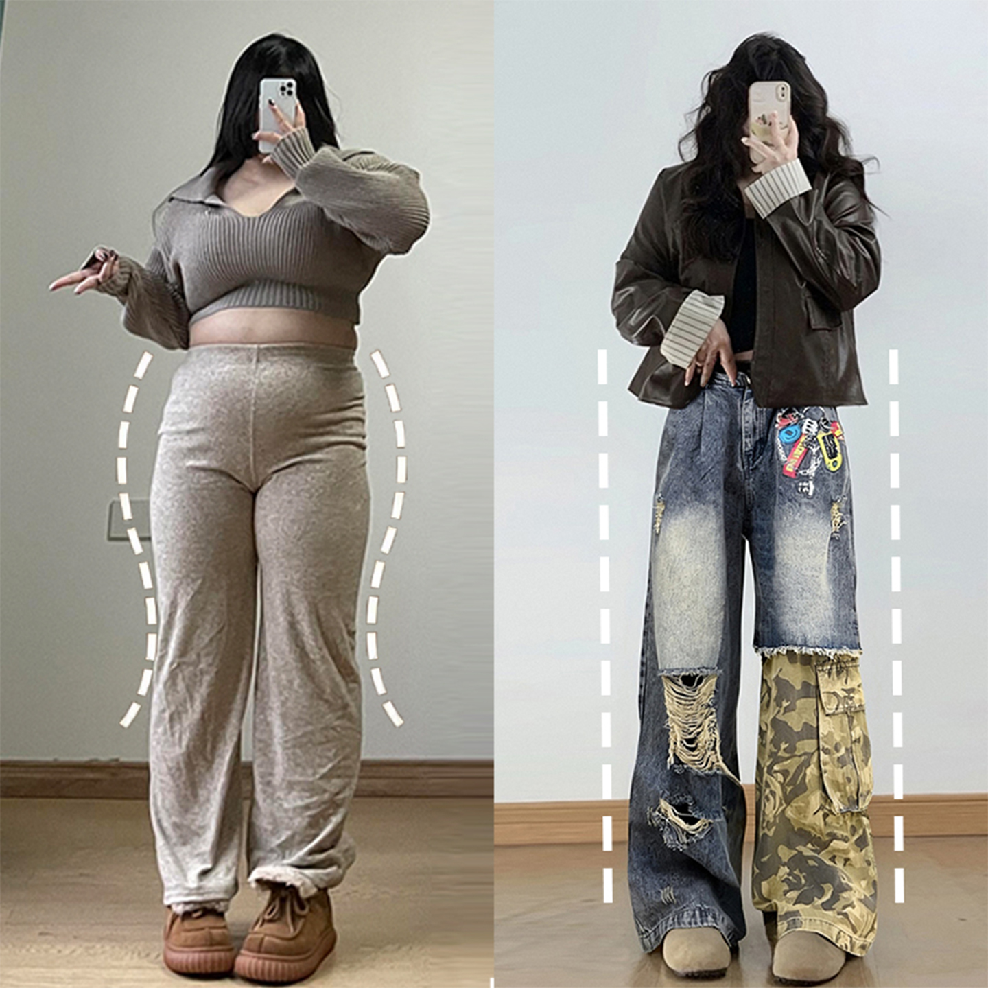 大码女装胖mm宽松遮胯显瘦裤子女