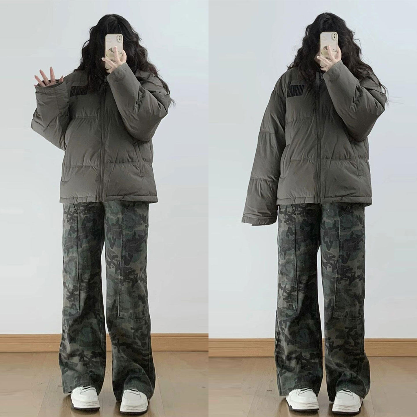 特大码女装胖mm美式穿搭工装风迷彩色牛仔裤女宽松显瘦直筒长裤子,女装/女士精品,大码裤装,淘宝优惠券,粉丝福利购,淘宝优惠卷