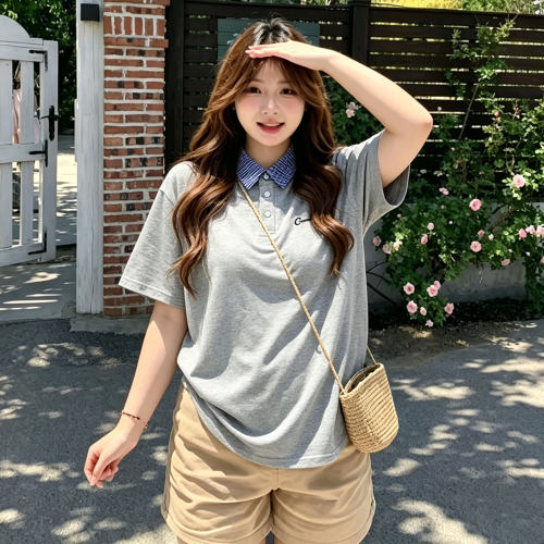 特大码女装独特漂亮减龄款上衣女