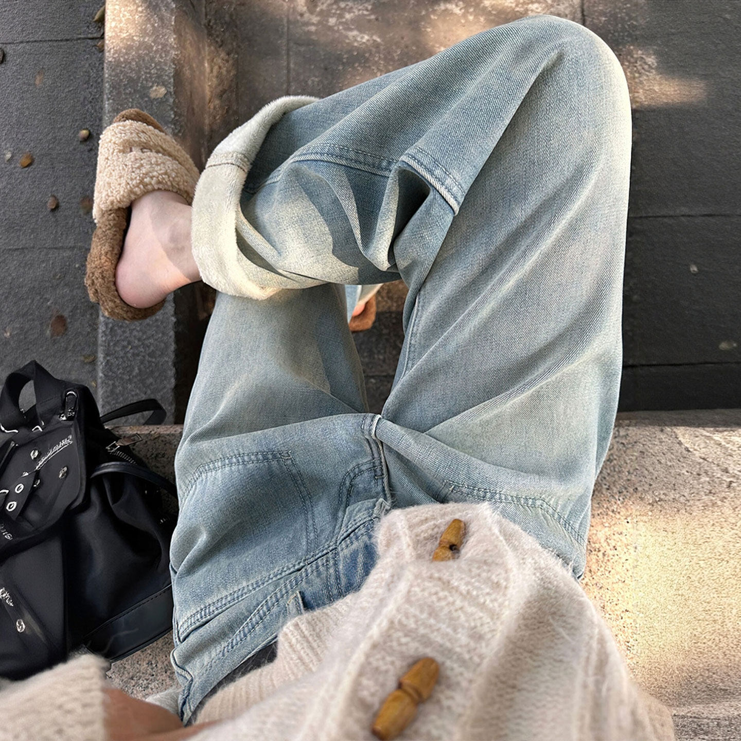 300斤大码女装胖mm加绒加厚牛仔裤女小个子显瘦梨型身材直筒裤子,女装/女士精品,大码裤装,淘宝优惠券,粉丝福利购,淘宝优惠卷