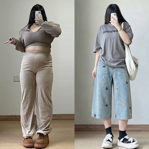 慵懒风减龄大码胖mm巨好看裤子女