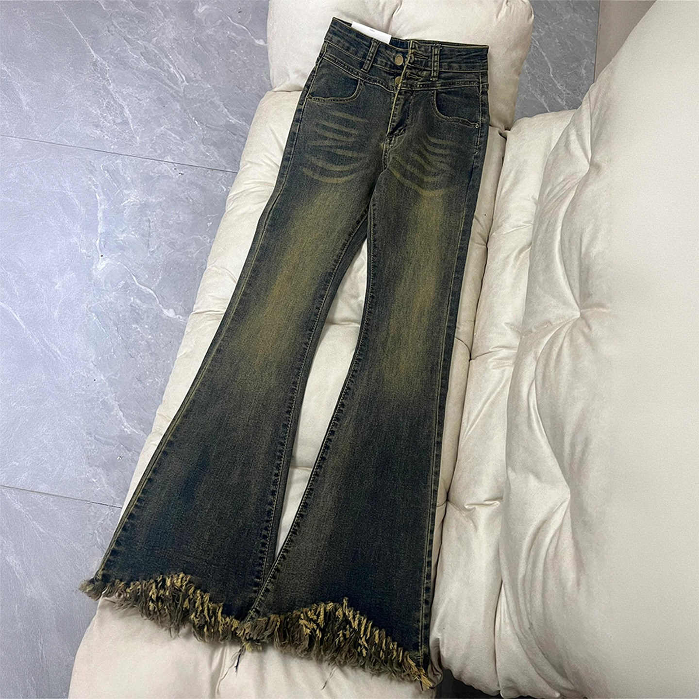 300斤大码女装学生弹力显瘦牛仔裤女胖mm蓝色高腰辣妹风微喇裤子,女装/女士精品,大码裤装,淘宝优惠券,粉丝福利购,淘宝优惠卷