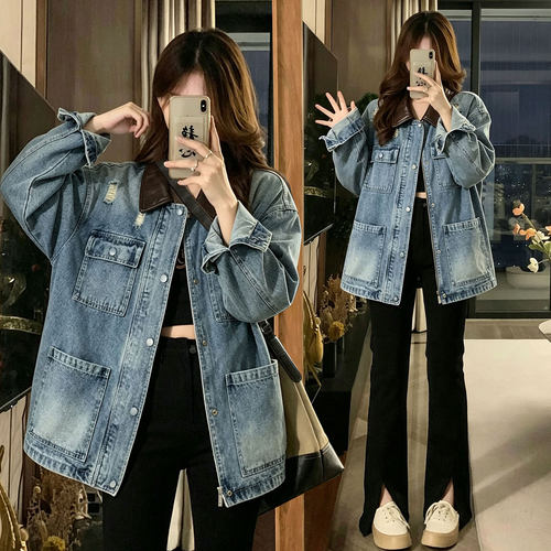 胖mm特大码慵懒风时尚休闲外套女