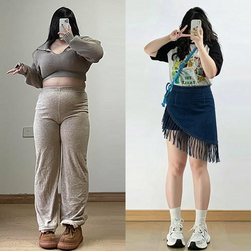 大码女装设计感百搭休闲牛仔裙女