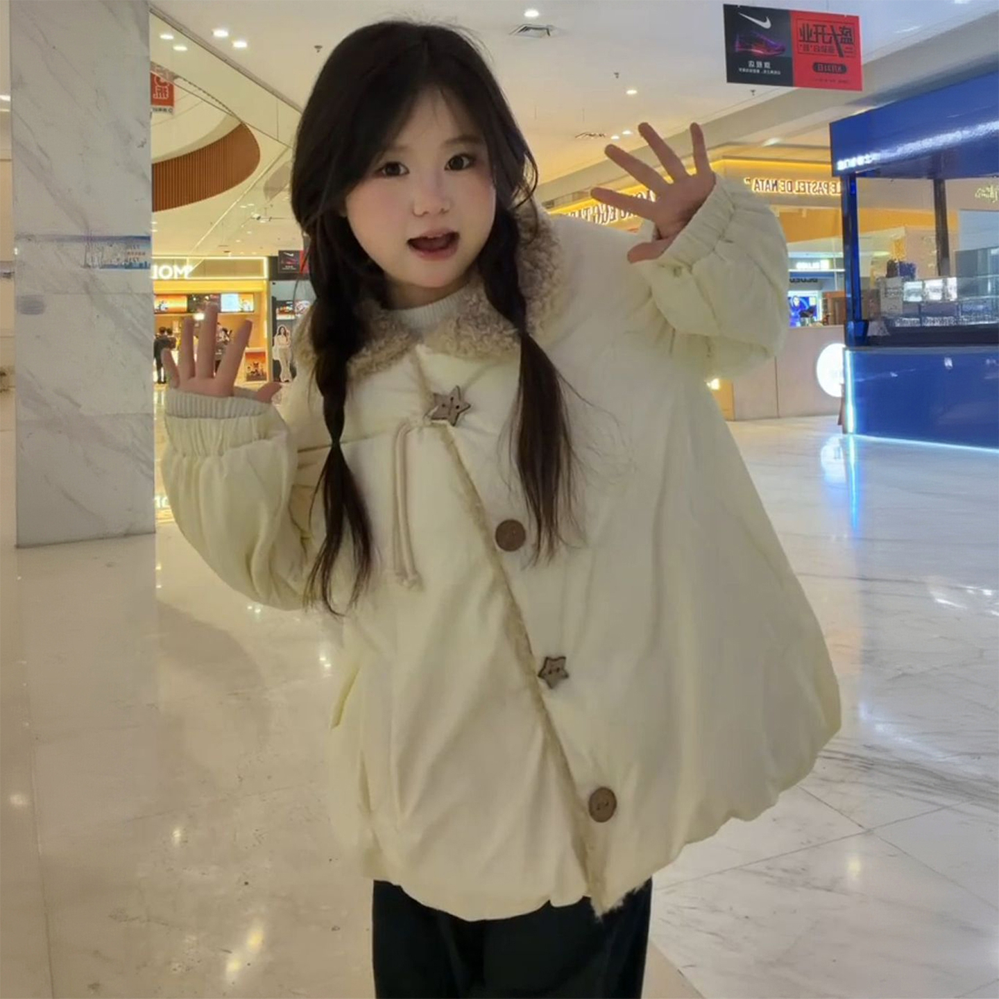 300斤特大码显瘦不臃肿翻领棉衣