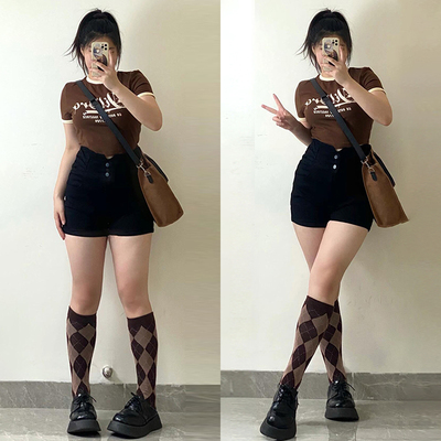 大码女装修身显瘦ins牛仔短裤女