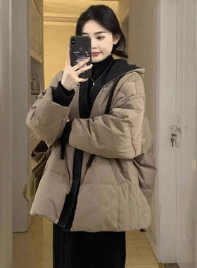 特大码胖mm美式复古连帽外套女装