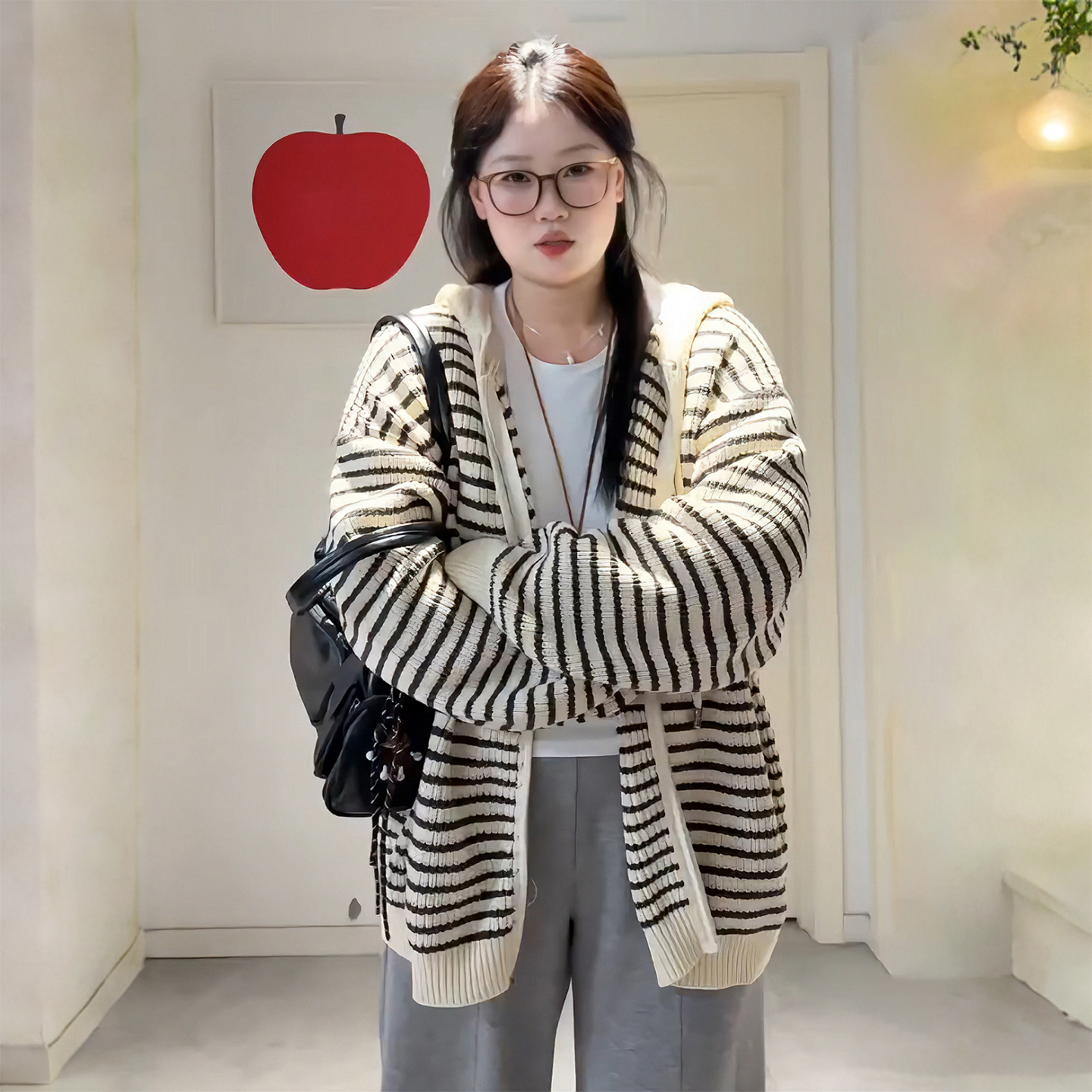 胖mm大码独特漂亮超好看针织衫女