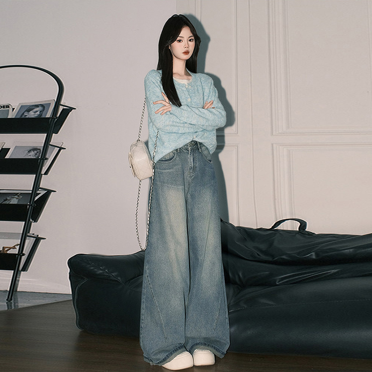 300斤大码女装胖mm美式阔腿牛仔裤女今年流行超火裤子显瘦直筒裤,女装/女士精品,大码裤装,淘宝优惠券,粉丝福利购,淘宝优惠卷