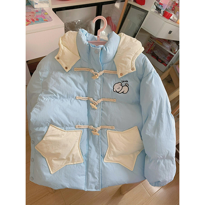 特大码韩系穿搭减龄学生羽绒棉衣