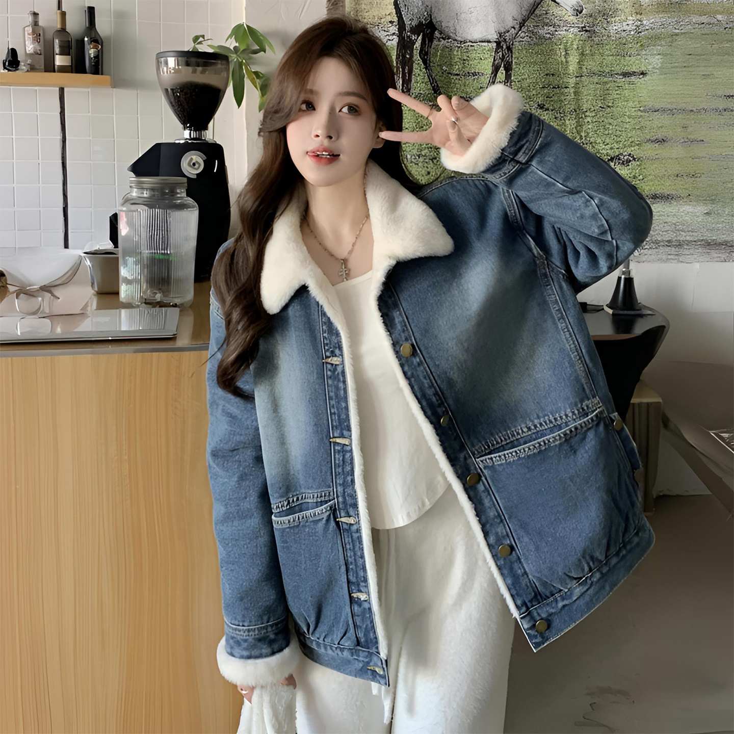 特大码胖mm冬季独特超好看棉服女