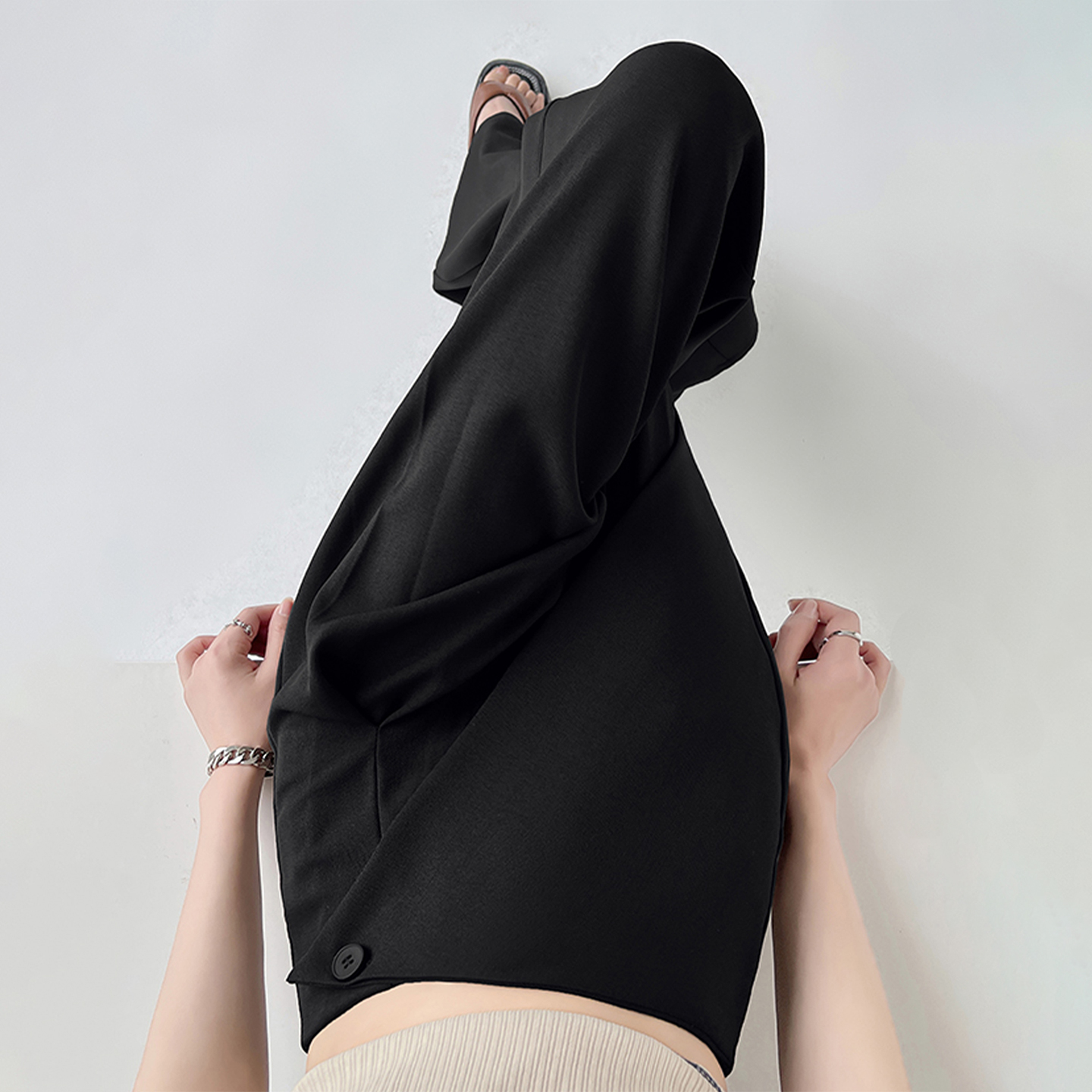 300斤大码女装设计感阔腿裤子女