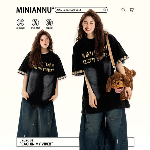 大码胖mm宽松休闲显瘦遮肉上衣女