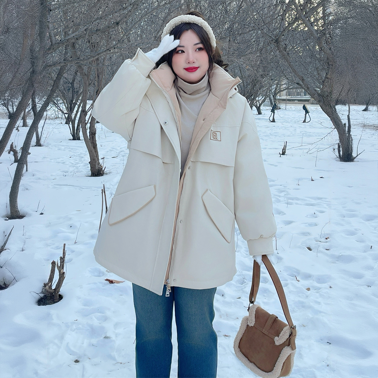 300斤大码韩版宽松高级感派克服