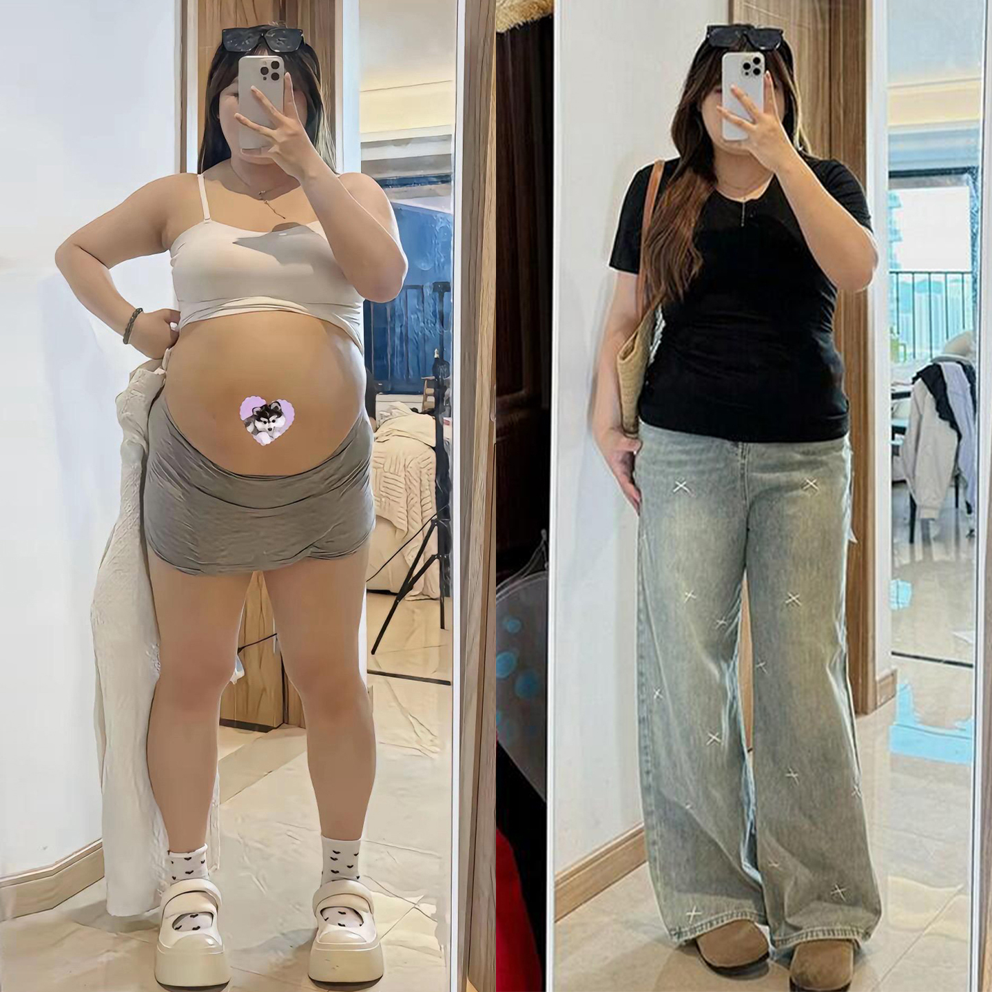 特大码女装休闲宽松百搭牛仔裤女