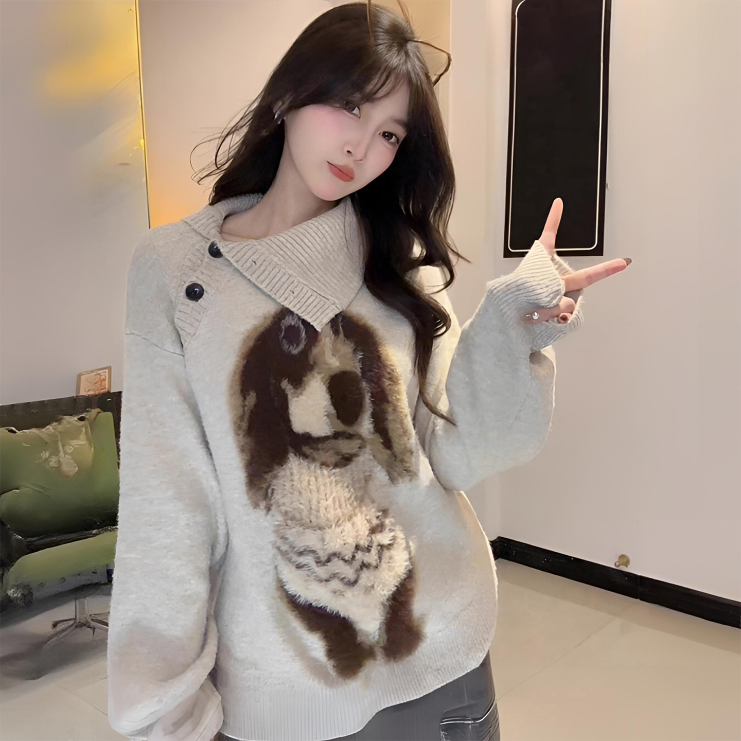 300斤特大码女装宽松套头毛衣女