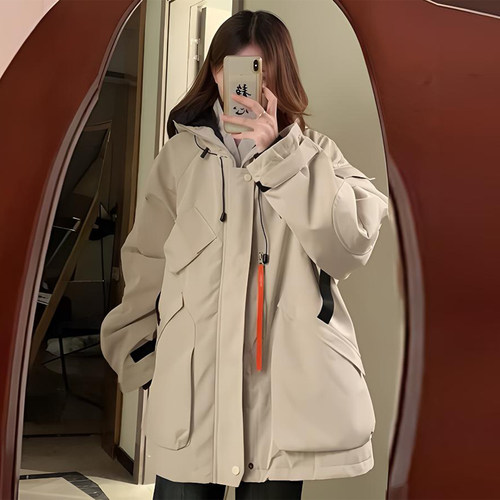 大码女装休闲百搭设计感夹棉外套