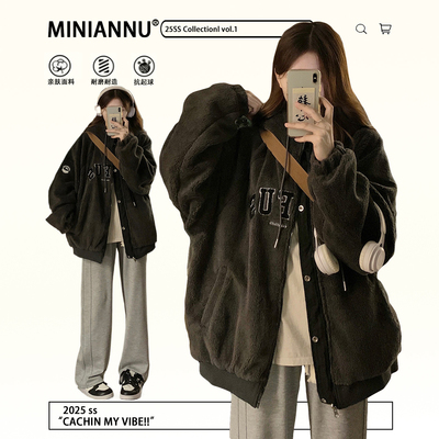 300斤大码女装宽松显瘦冲锋衣潮