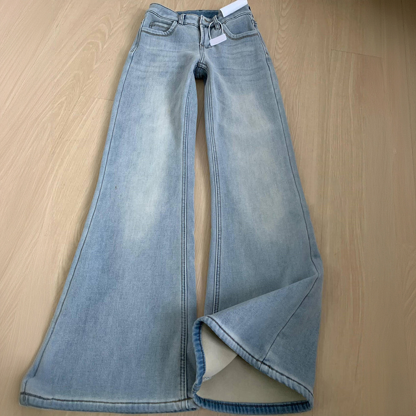 300斤特大码女装高腰加厚牛仔裤