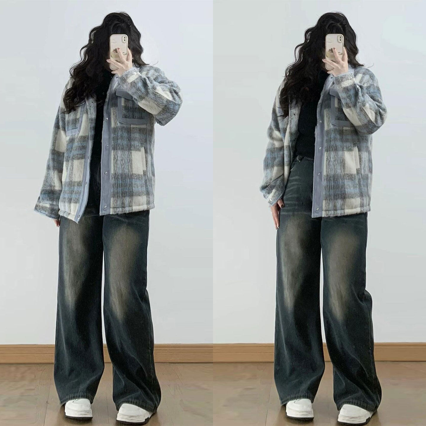 特大码胖mm蓝色高腰牛仔裤女新款裤子梨型身材粗腿宽胯阔腿直筒裤,女装/女士精品,大码裤装,淘宝优惠券,粉丝福利购,淘宝优惠卷