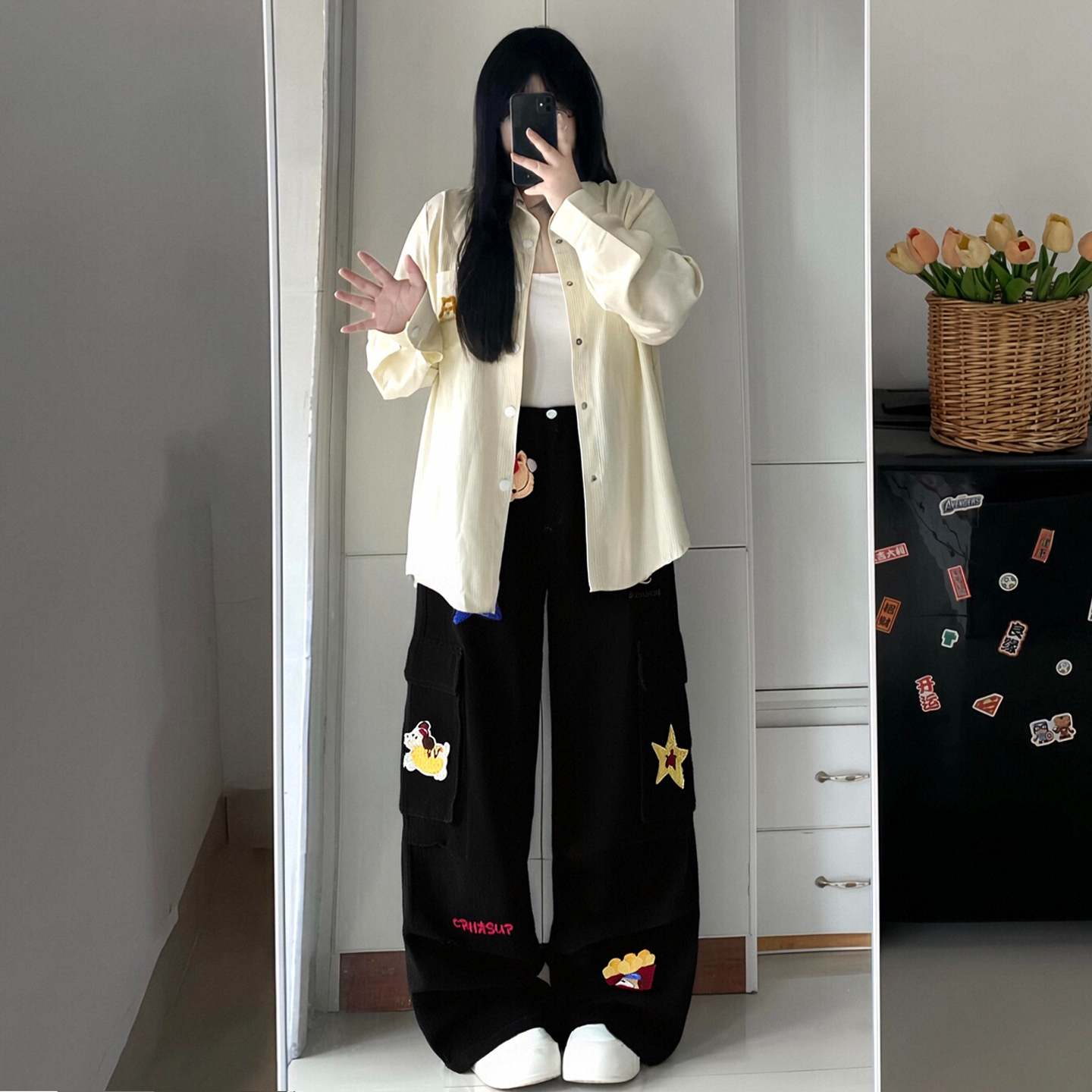 特大码小个子显瘦梨型身材裤子女