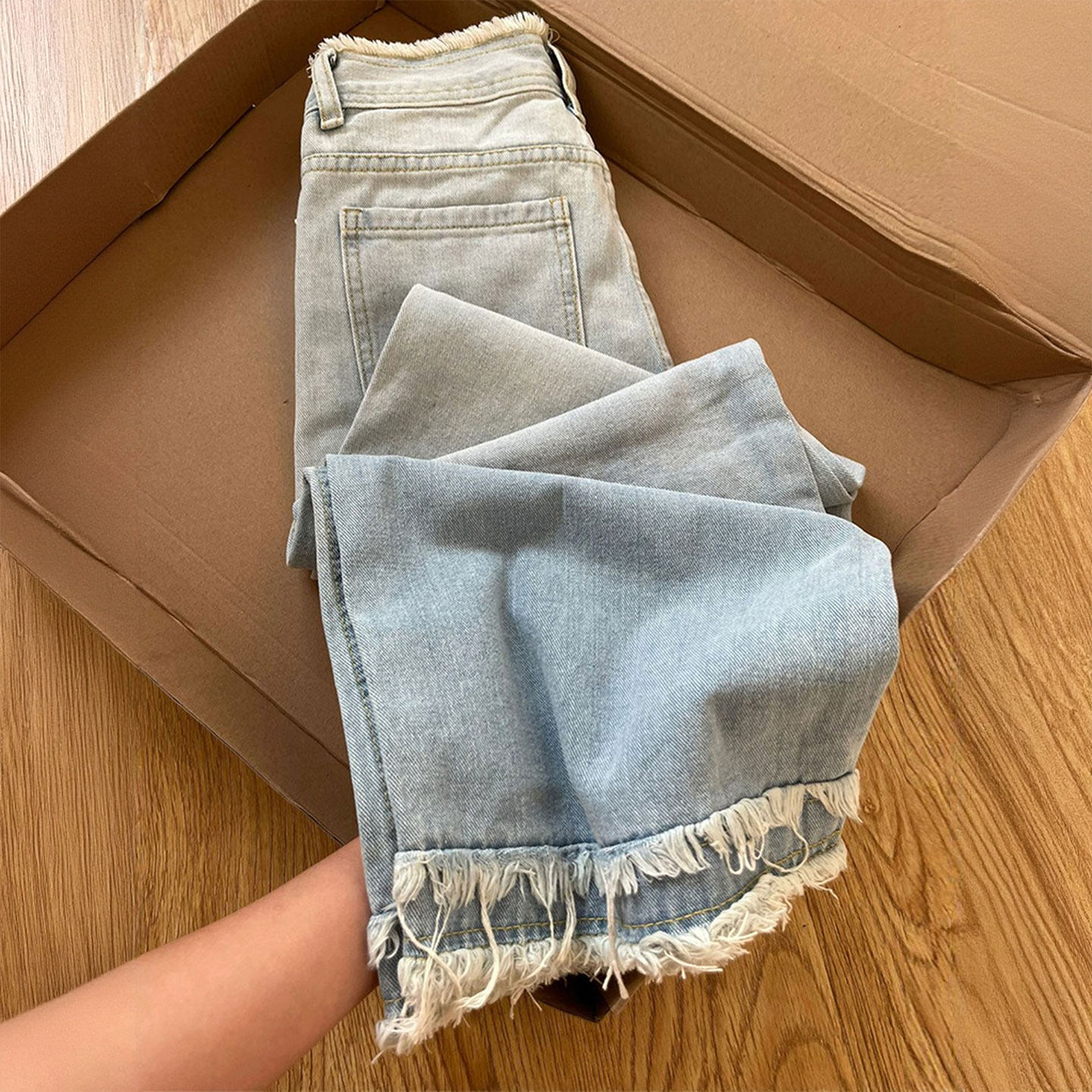 胖mm特大码复古渐变毛边阔腿牛仔裤女高街显瘦辣妹风学生直筒裤子,女装/女士精品,大码裤装,淘宝优惠券,粉丝福利购,淘宝优惠卷