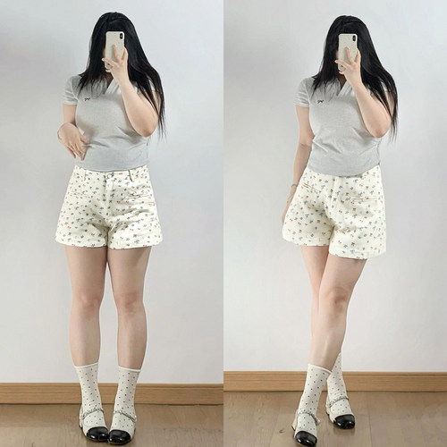 特大码女装高街vibe牛仔短裤女裤