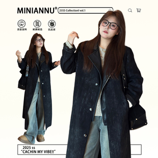 胖mm气质百搭西装 韩系高级感风衣外套女秋季 领大衣 女装 300斤大码