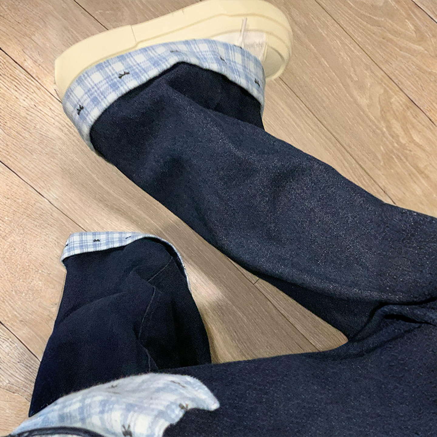 300斤特大码女装韩版复古直筒牛仔裤女胖mm宽松拼接设计阔腿裤子,女装/女士精品,大码裤装,淘宝优惠券,粉丝福利购,淘宝优惠卷