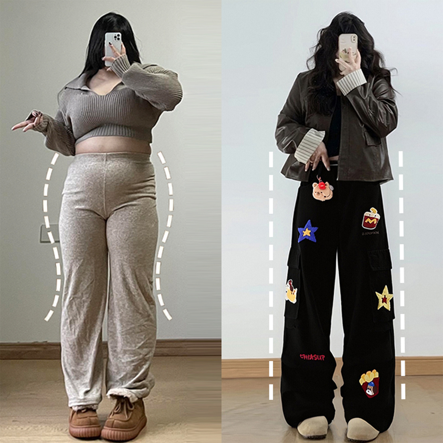 300斤大码减龄显瘦气质牛仔裤女