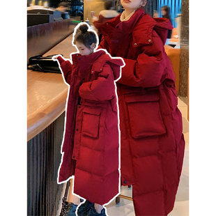 时尚 胖mm特大码 红色羽绒棉袄外套秋冬新款 女装 高品质棉衣棉服 韩版