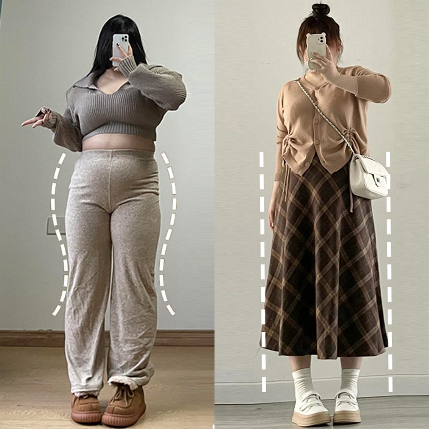 特大码韩版高级感复古格纹裙子女