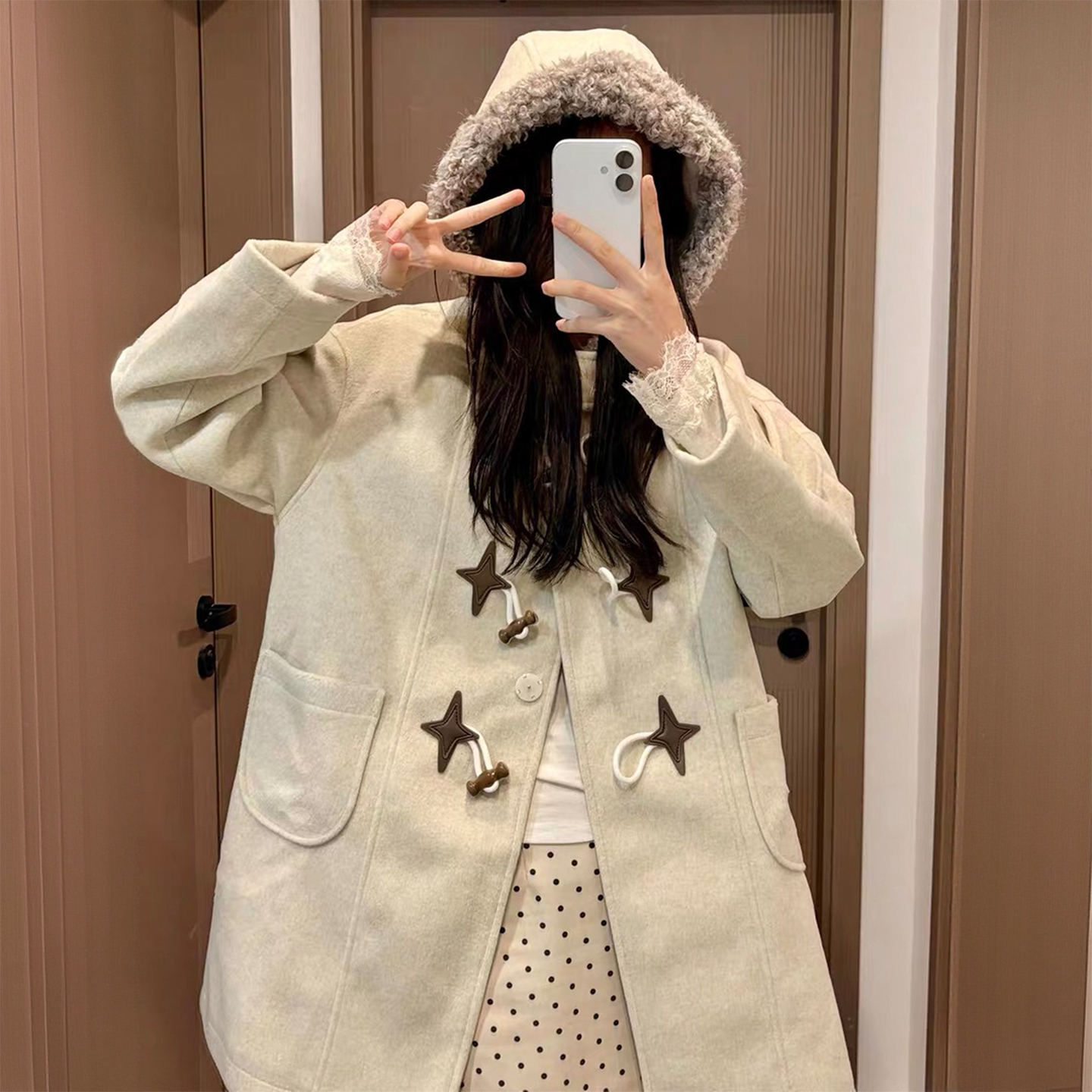 大码女装胖mm韩系高级感毛呢外套