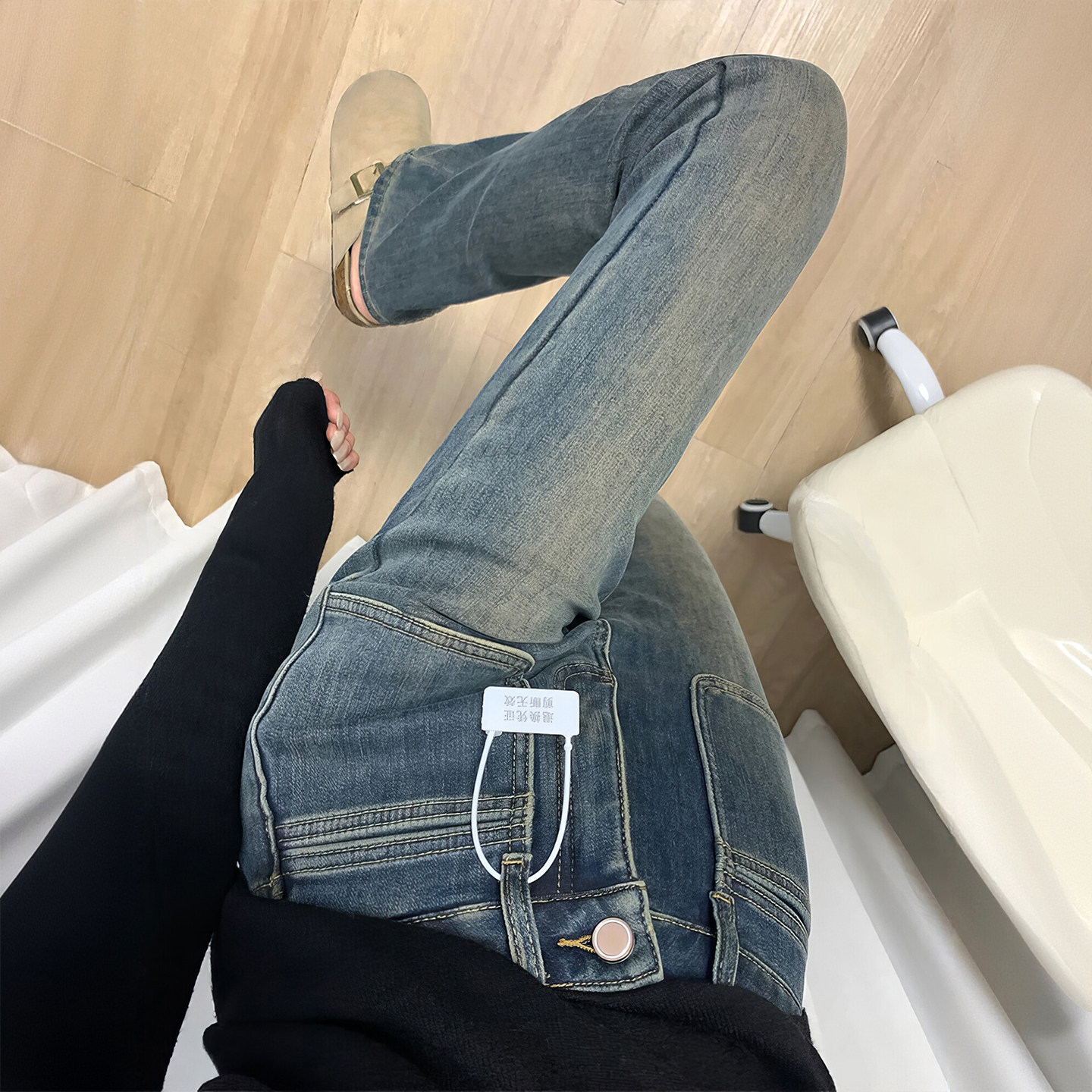 300斤特大码美式复古微喇牛仔裤女胖mm弹力显瘦今年流行超火裤子,女装/女士精品,大码裤装,淘宝优惠券,粉丝福利购,淘宝优惠卷