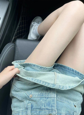 胖mm特大码韩版时尚蓝色牛仔裙裤女夏季小个子显瘦a字包臀短裙子