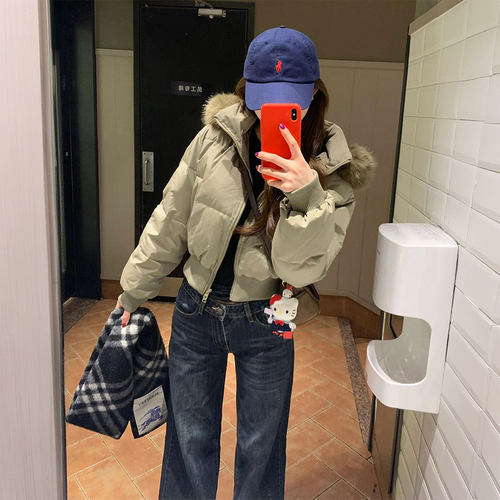 大码女装胖mm时尚减龄百搭棉衣女