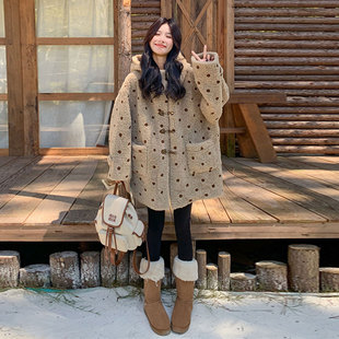 ins保暖棉服 休闲韩版 特大码 胖mm高级感显瘦加厚羊羔毛外套女冬季