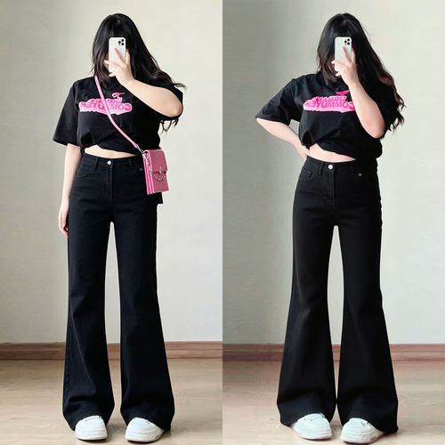 大码女装胖mm巨好看百搭的裤子女